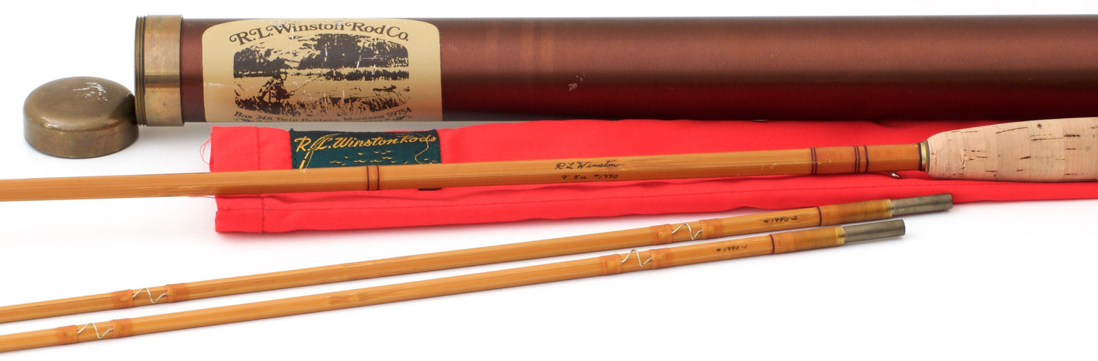 R.L. Winston Bamboo Rod 9' 2/2 #6/7 - handle grip and reel seat detail