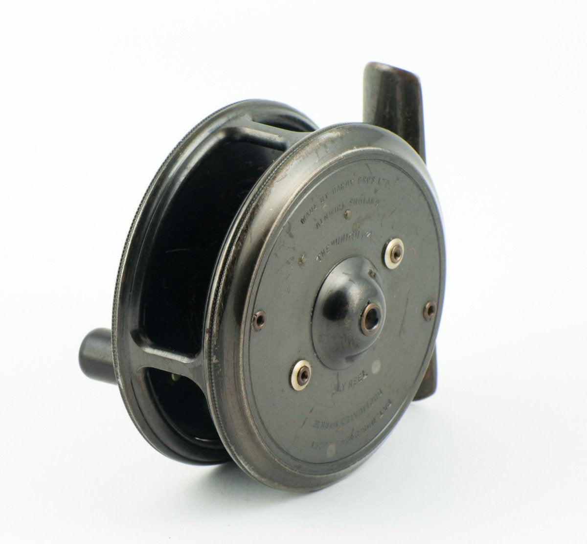 Hardy Uniqua Fly Reel 2 5/8" and Hardy Leather Case 