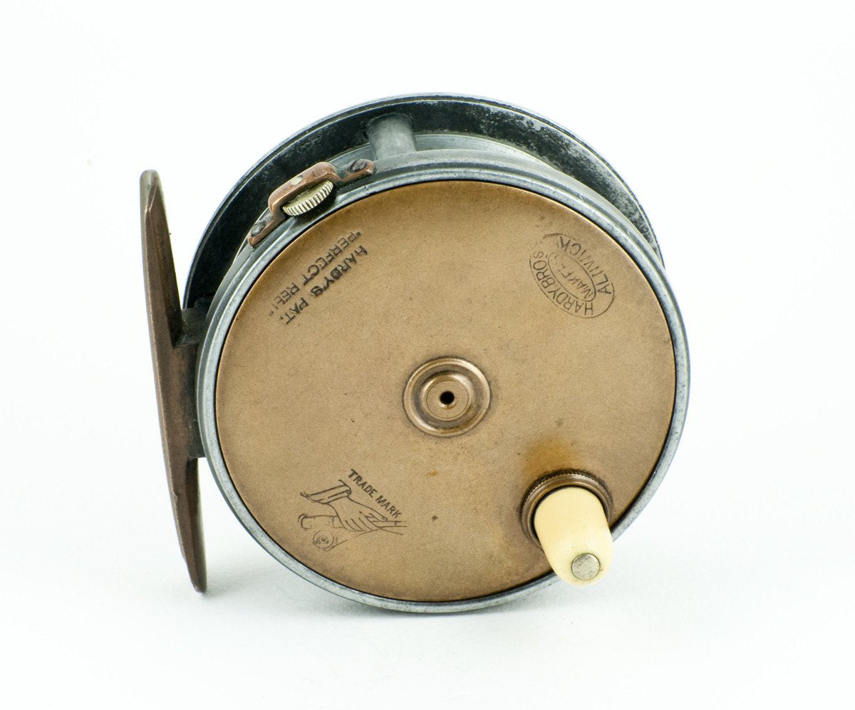 Hardy Contracted Brass Face Perfect 3 1/8" Fly Reel - open ball race! 