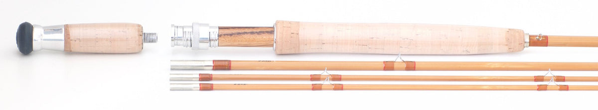 Simroe, Ted -- 10' 6wt Bamboo Switch Rod - maker signature and rod markings