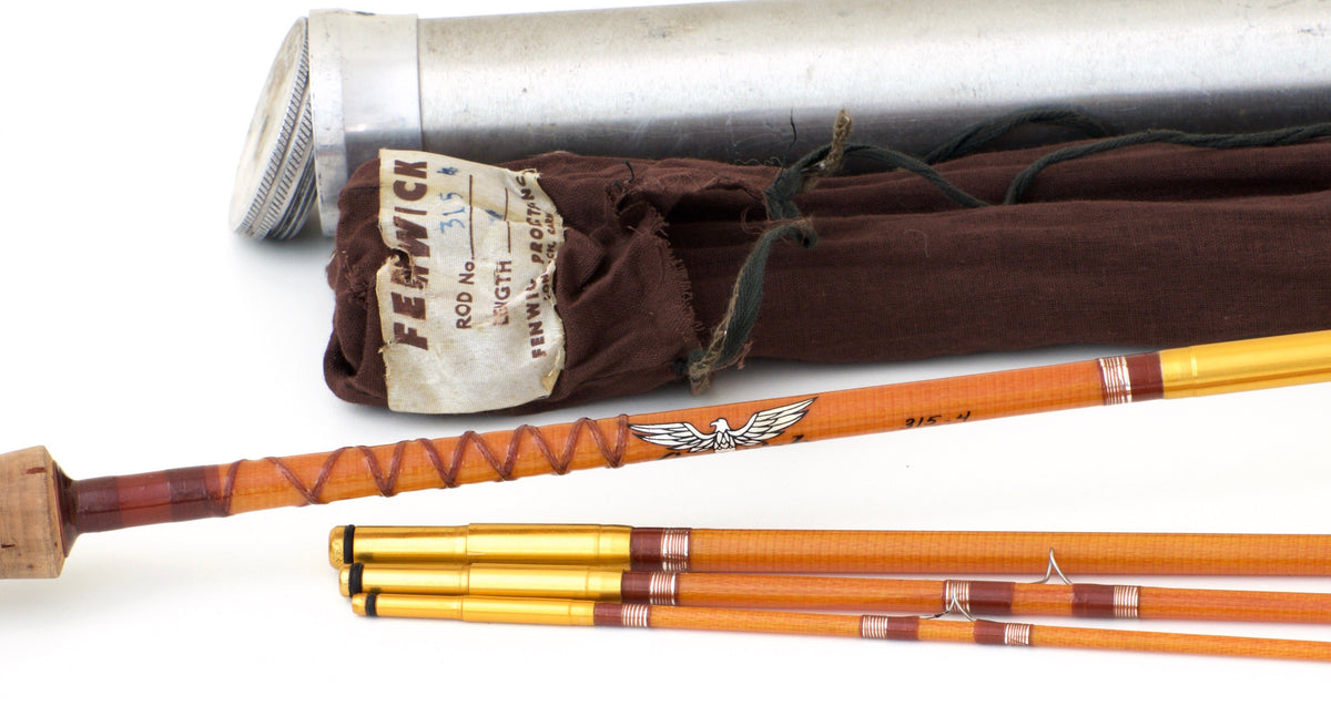 fenwick fishing rods dcc58 cardinal wooden box Fenwick -- Model 315-4 -- 7' Fiberglass Fly Rod
