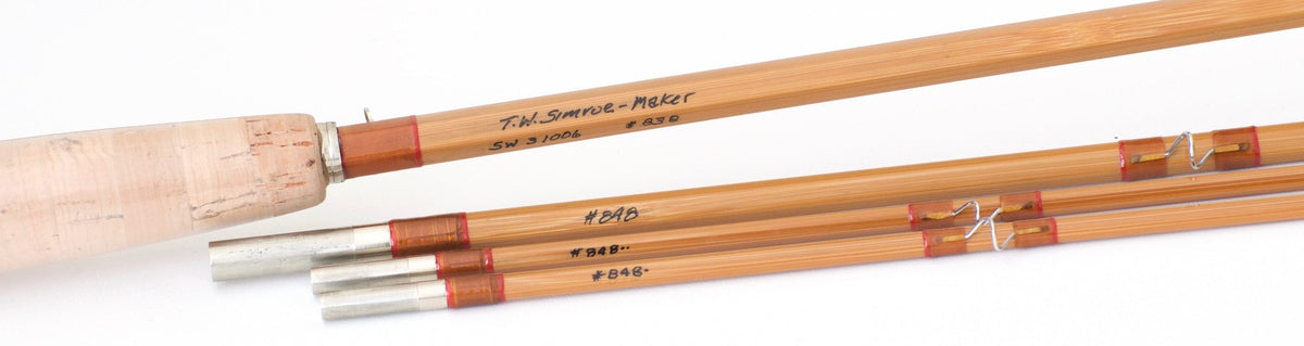 Simroe, Ted -- 10' 6wt Bamboo Switch Rod - ferrules and tip tops detail