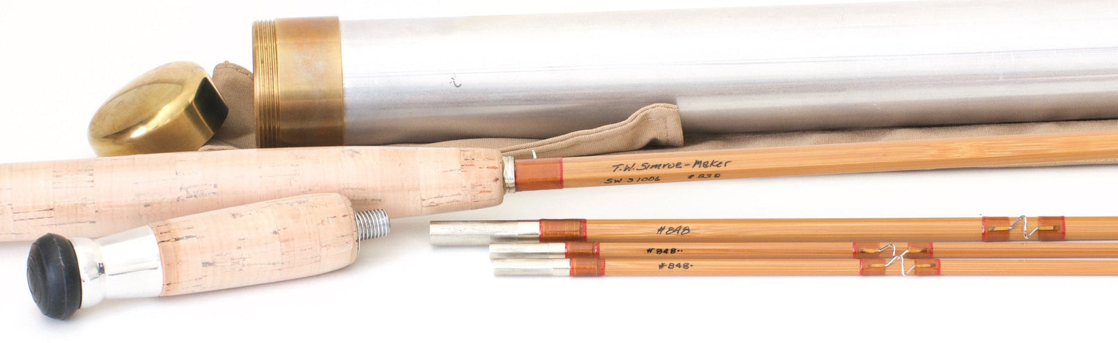 Simroe, Ted -- 10' 6wt Bamboo Switch Rod - handle grip and reel seat detail