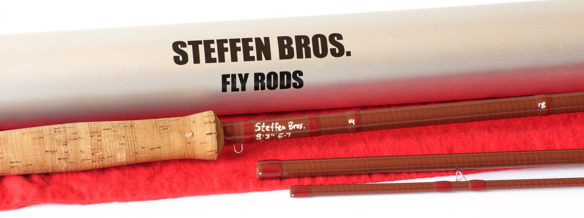 Steffen Bros. 8'3 6-7wt Fiberglass Fly Rod 