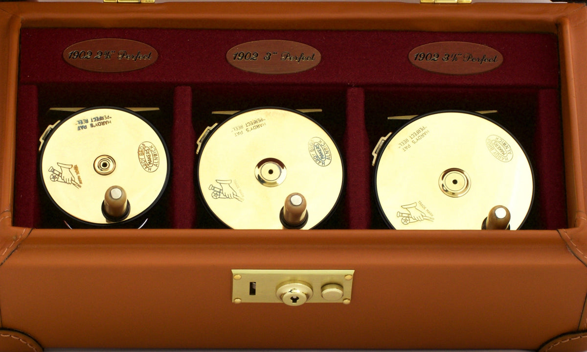 Hardy Brass Faced Perfect 1902 Reproduction Limited Edition Reel Set