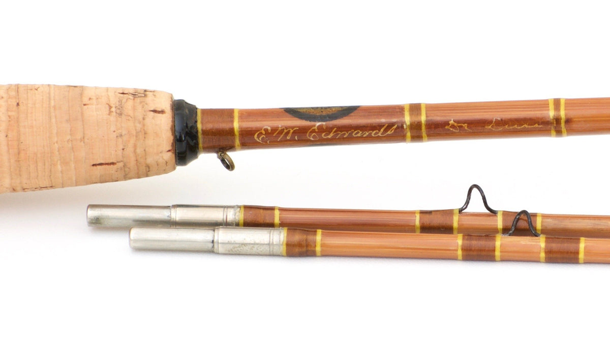 Edwards, E.W. -- Extremely Scarce Signed 7' De Luxe Bamboo Rod (A&I)