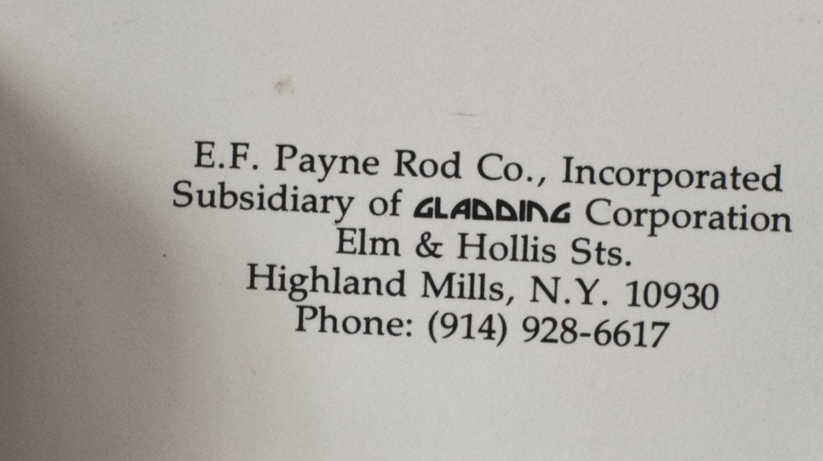 Payne Rod Co. Catalog - Gladding era
