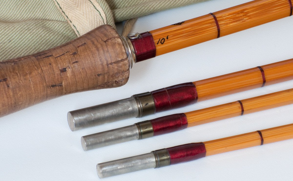 10 foot bamboo fishing pole Hardy Palakona "The Rogue River" Bamboo Rod 10' 7wt