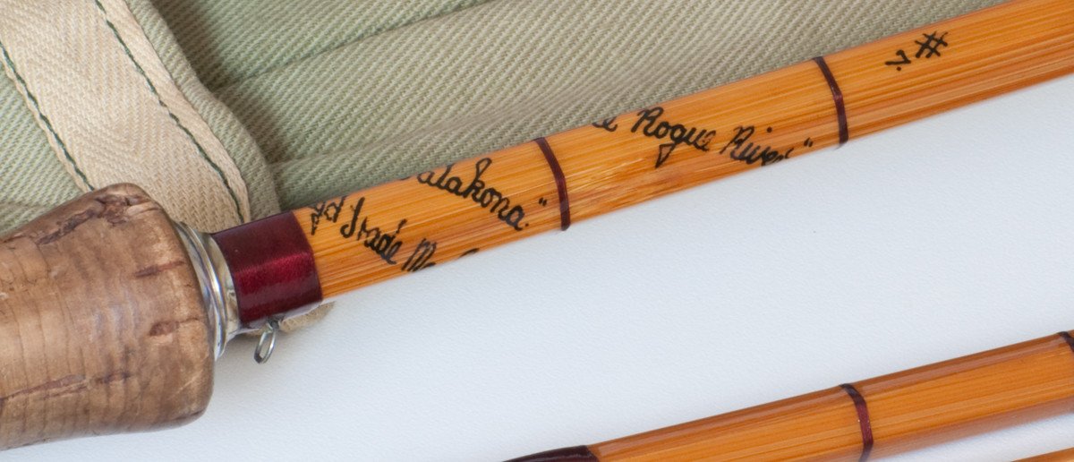 10 foot bamboo fishing pole Hardy Palakona "The Rogue River" Bamboo Rod 10' 7wt