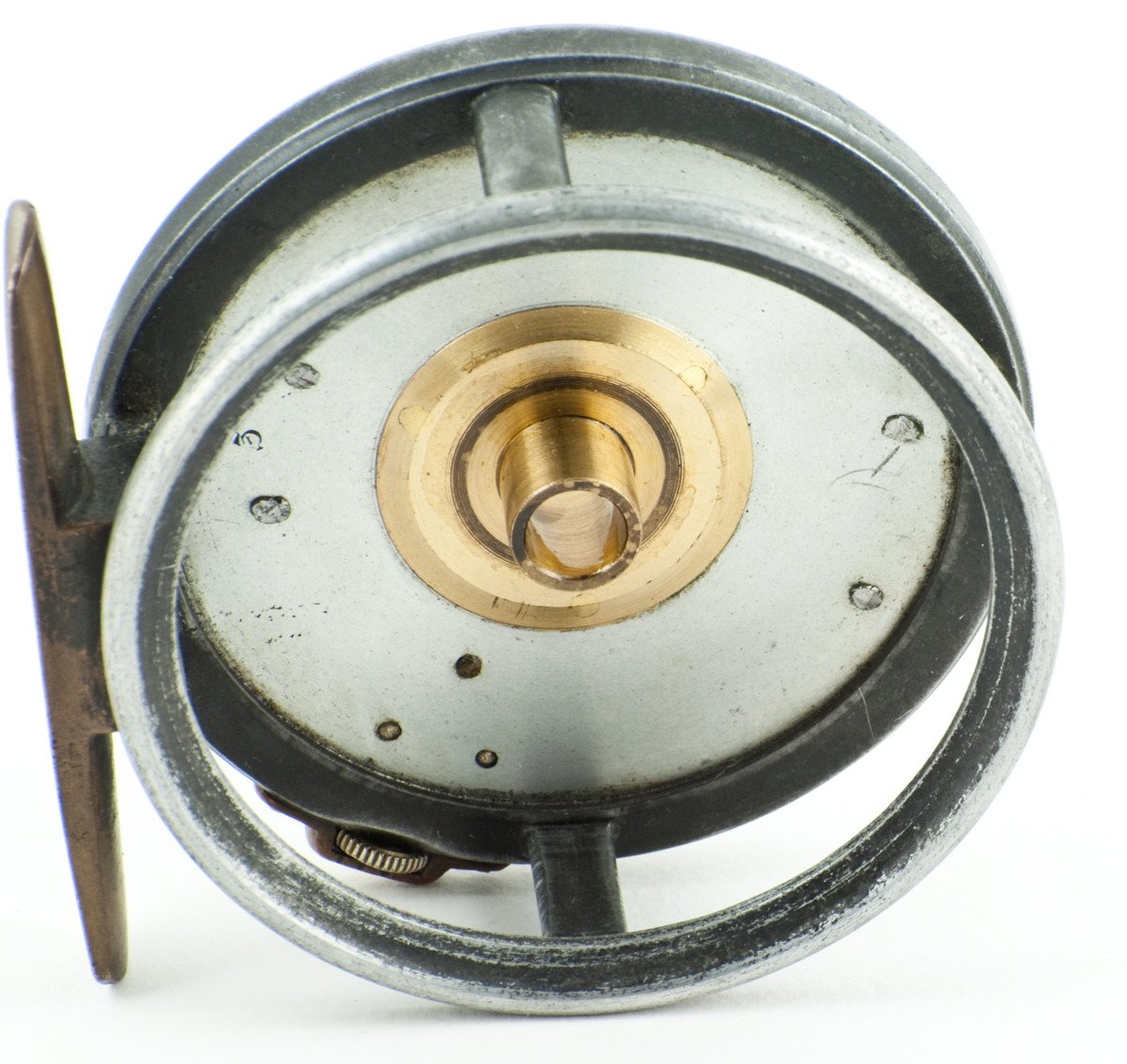 Hardy Contracted Brass Face Perfect 3 1/8" Fly Reel - open ball race!