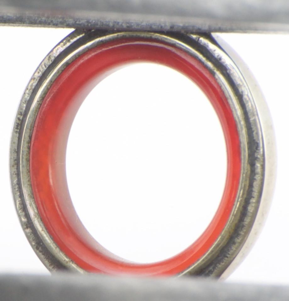 Dingley 3 1/4" caged spool fly reel with red agate 