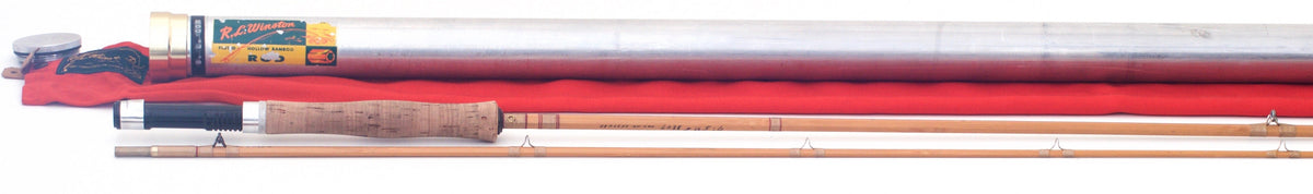 R.L. Winston Bamboo Rod 9' 2/1 #7 - maker signature and rod markings