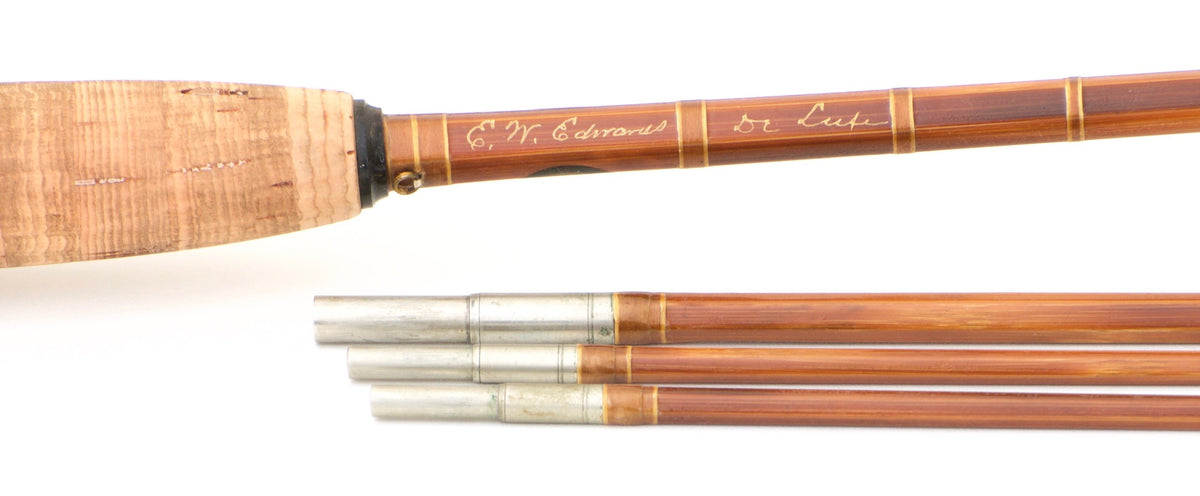 Edwards, E.W. -- Extremely Scarce Signed 8'6 De Luxe Bamboo Rod (A&I)