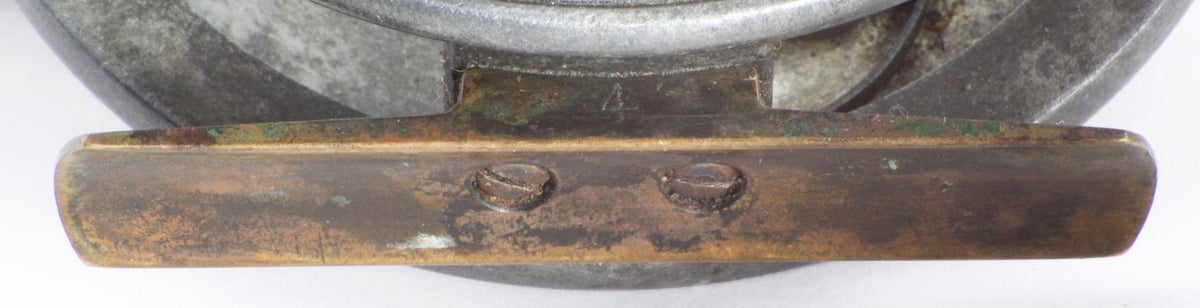 Dingley 3 1/4" caged spool fly reel with red agate 