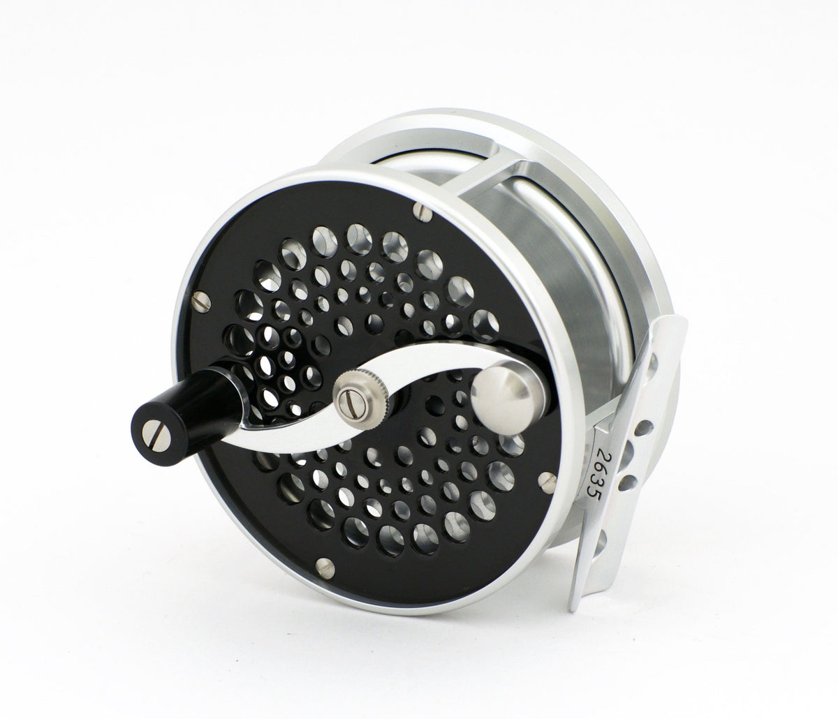 Joe Saracione 3 1/4" Wide Mark IV Trout Fly Reel - Black/Silver LHW 