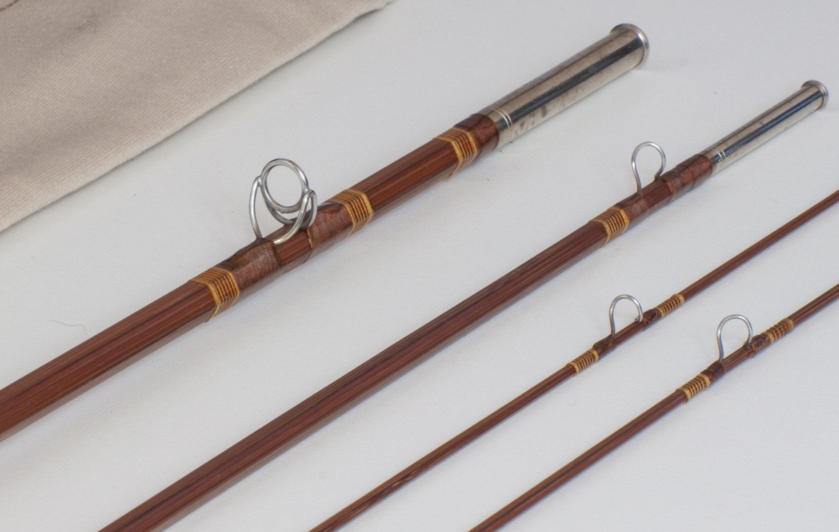 Phillipson Peerless Bamboo Rod 8' 3/2 5wt - guides and thread wrapping