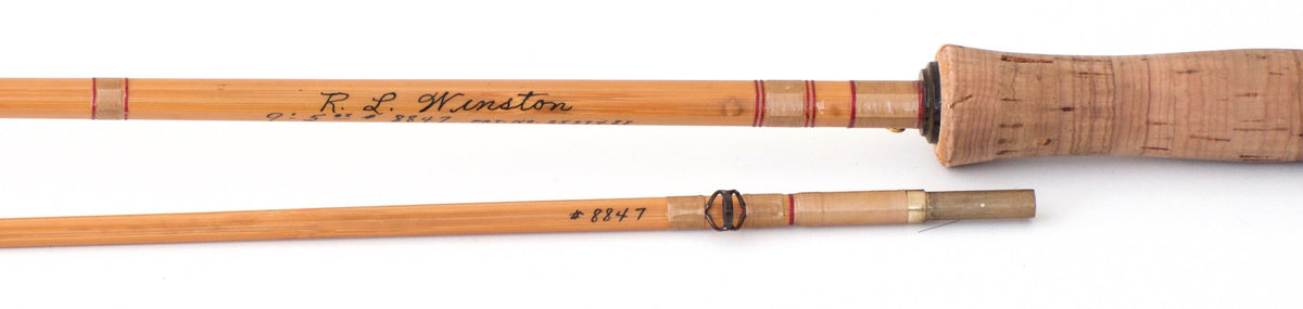 R.L. Winston Bamboo Rod 9' 2/1 #7 - rod sections with wraps