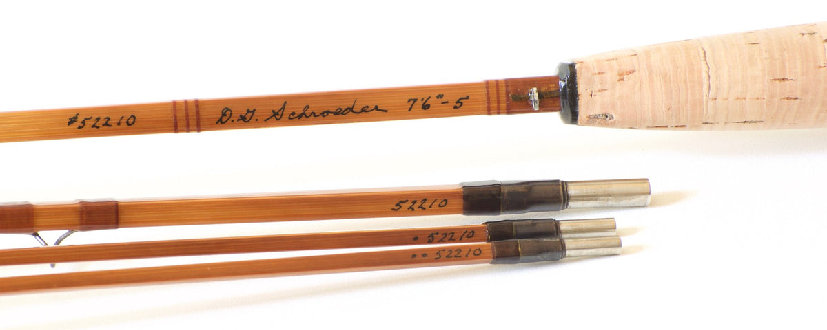 Schroeder, Don -- 7'6 3/2 5wt Quad Bamboo Rod 