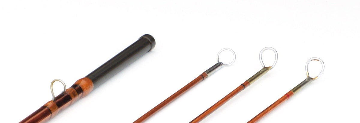 Bob Summers Model 8689 Bamboo Rod 8'6" 3/3 #8/9 - rod sections with guides and wraps