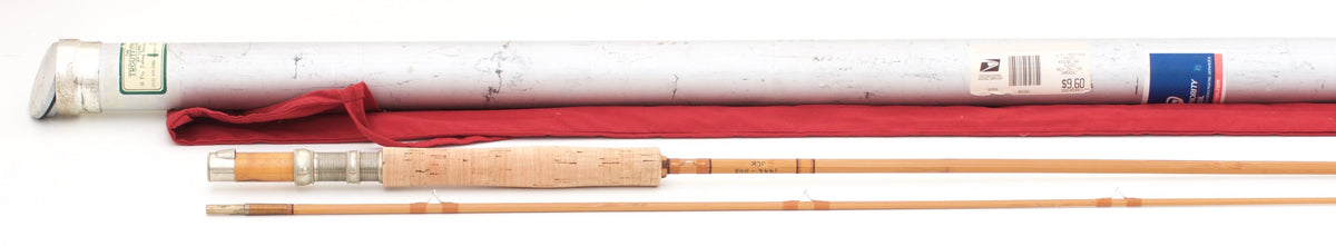 R.L. Winston Prototype Bamboo Rod 8'3" 2/1 #5 - rod sections with guides and wraps