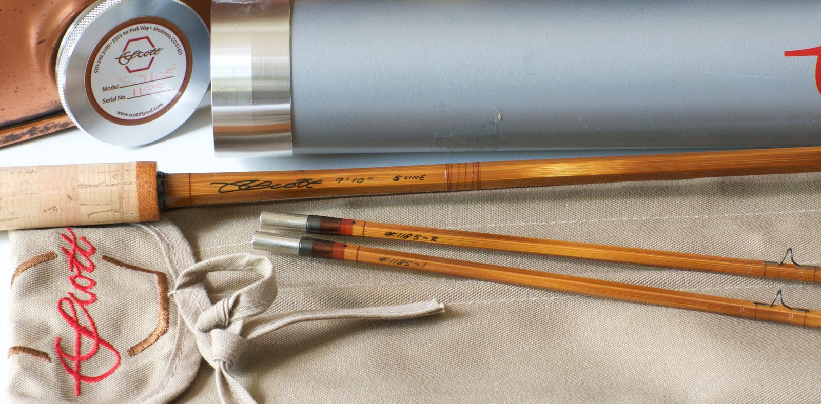 Ramanauskas, Bernard - Scott Rod Co. Bamboo Rod 7'10 2/2 5wt - handle grip and reel seat detail