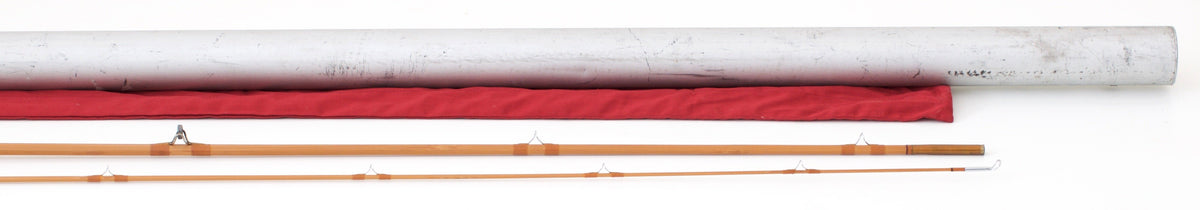 R.L. Winston Prototype Bamboo Rod 8'3" 2/1 #5 - rod sections with guides and wraps