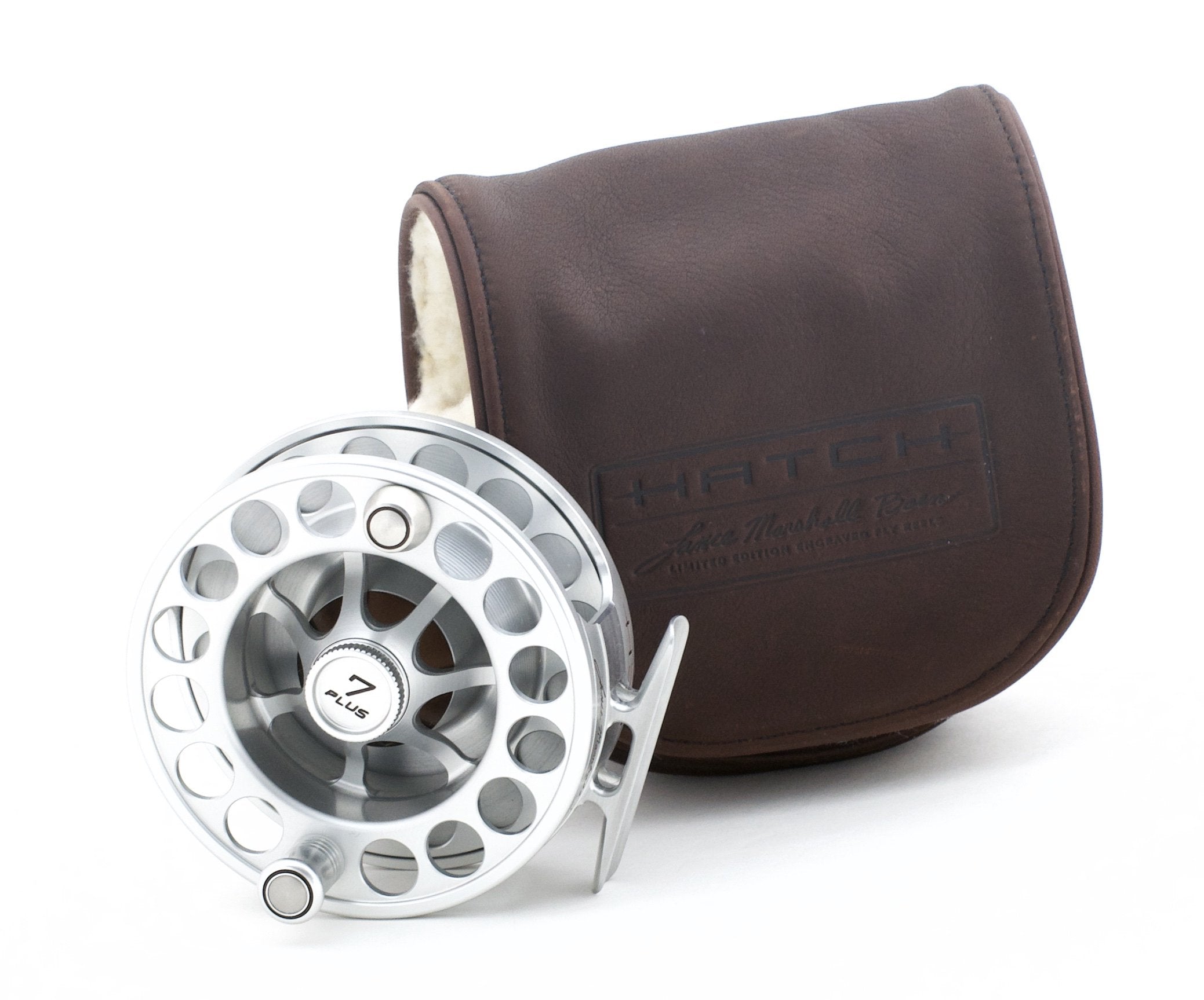 engraved fly fishing reel Hatch Custom Fly Reel 7 Plus -- Lance Boen / Steelhead Lifecycle Limit