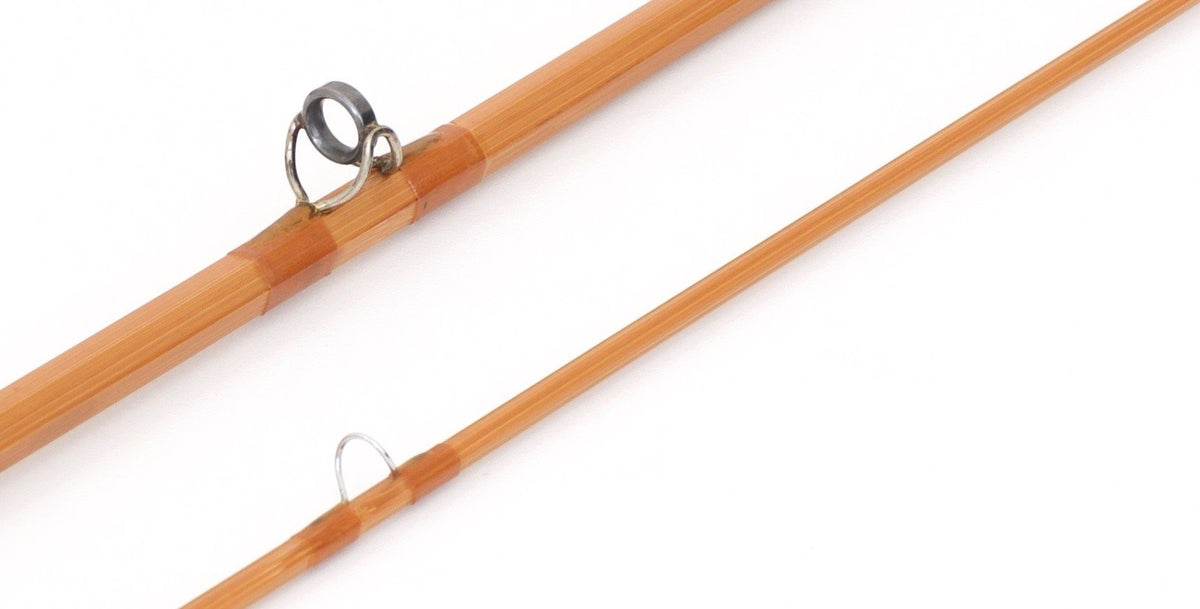 R.L. Winston Prototype Bamboo Rod 8'3" 2/1 #5 - rod sections with guides and wraps