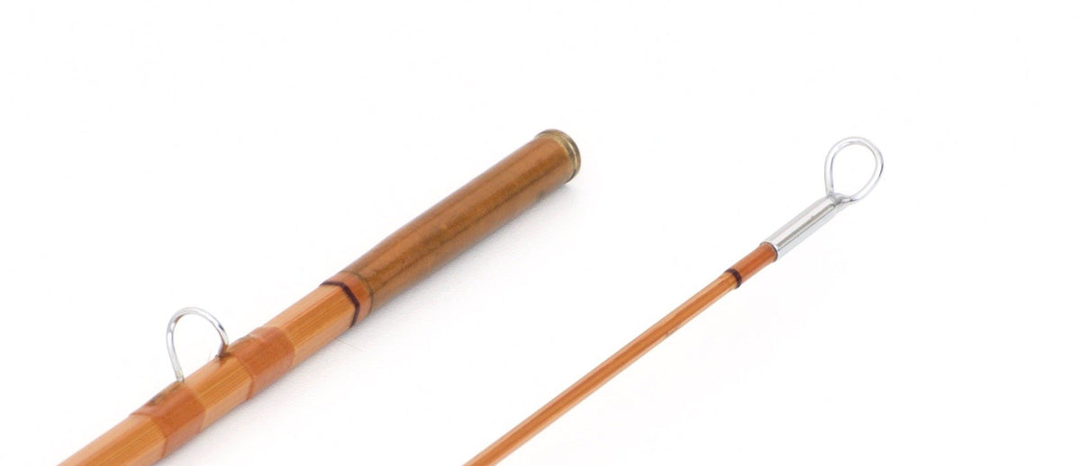 R.L. Winston Prototype Bamboo Rod 8'3" 2/1 #5 - rod sections with guides and wraps