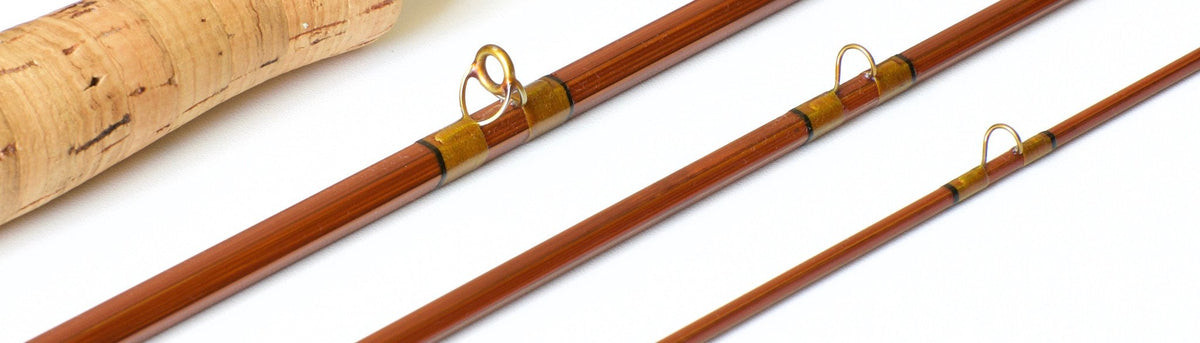 Phillipson Smuggler Bamboo Rod - rod sections with guides and wraps
