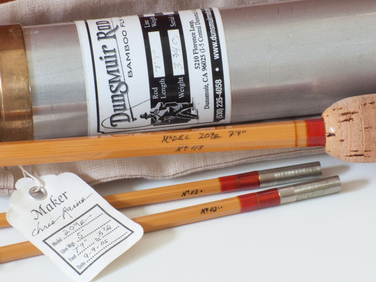Raine, Chris (Dunsmuir Rod Co) - Model 209E 7'9 2/2 5wt bamboo rod 