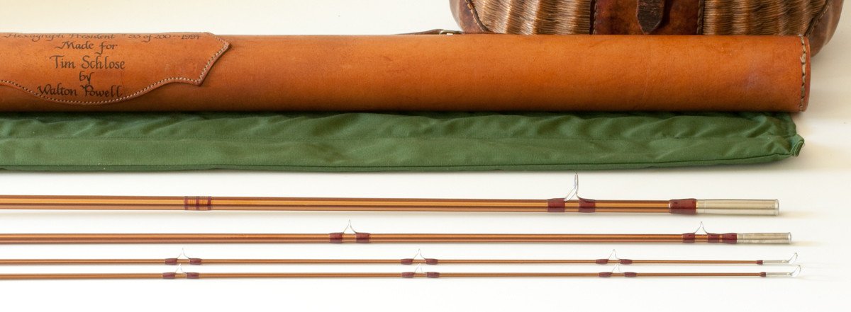 レア　Walton Powell Hexagraphフライフィッシングロッド！ Walton Powell Hexagraph Fly Fishing Rod. 7' 2-3wt. W/ Tube