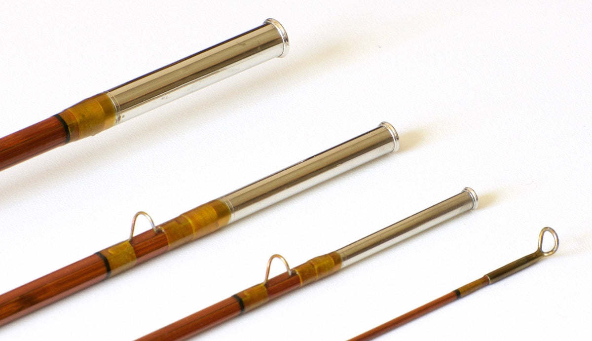 Phillipson Smuggler Bamboo Rod - rod sections with guides and wraps