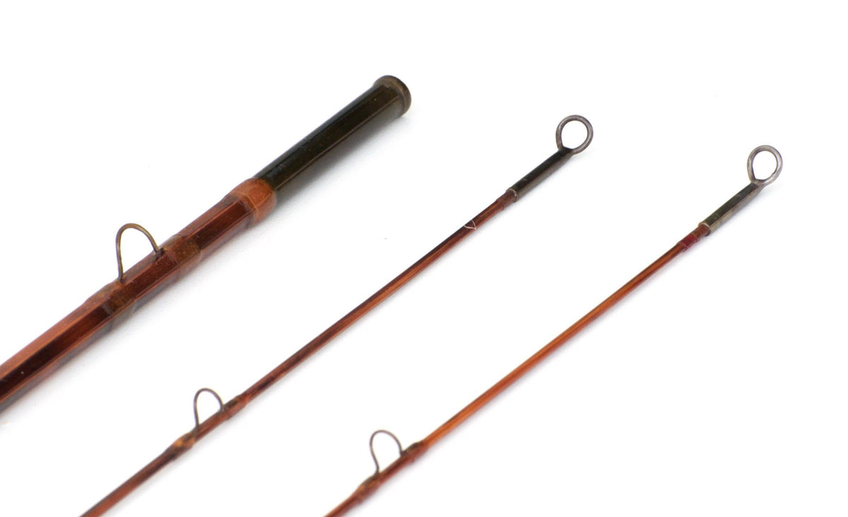 Bob Summers Model 275 Bamboo Rod 7'6" 2/2 #4 - ferrules and tip tops detail