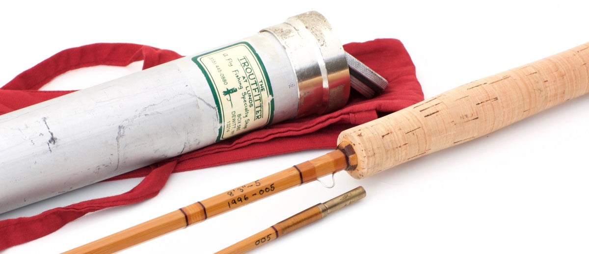 R.L. Winston Prototype Bamboo Rod 8'3" 2/1 #5 - maker signature and rod markings