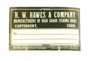 H.W. Hawes & Company -- Mailing Label