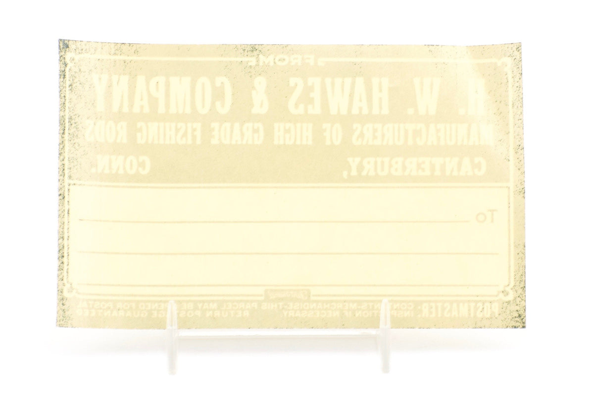 H.W. Hawes & Company -- Mailing Label
