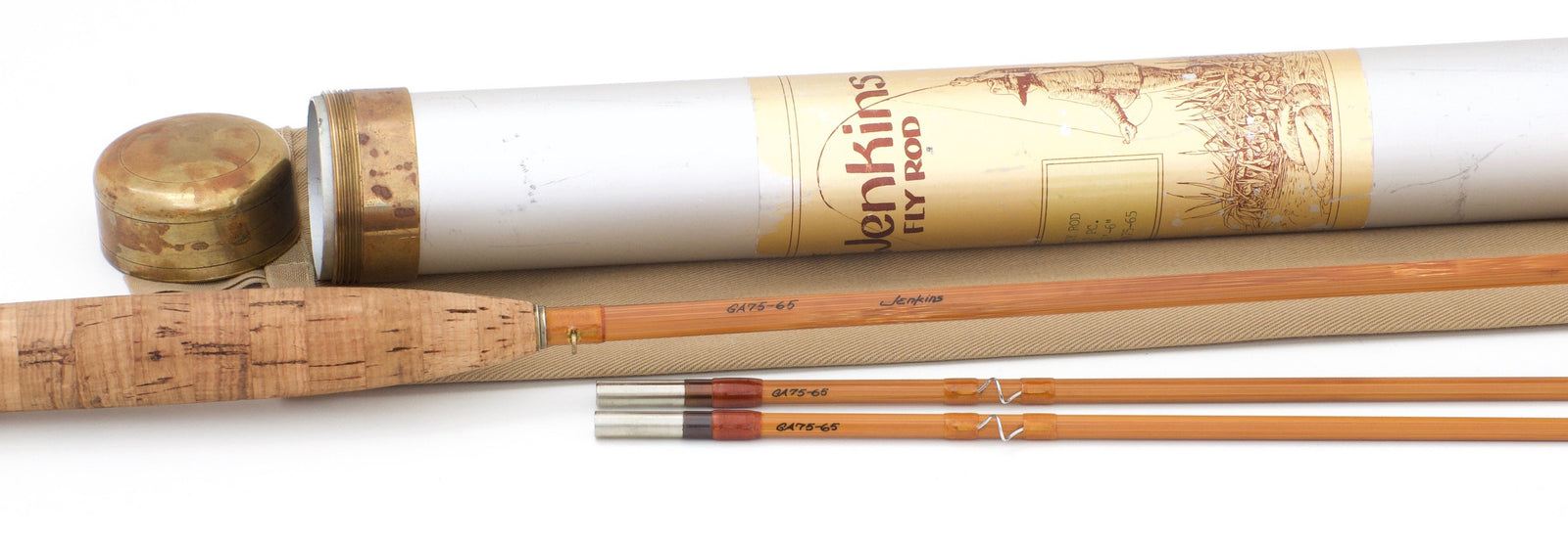 Jenkins Rod Co. Model GA75 Bamboo Rod -- 7 1/2' 2/2 4-5wt