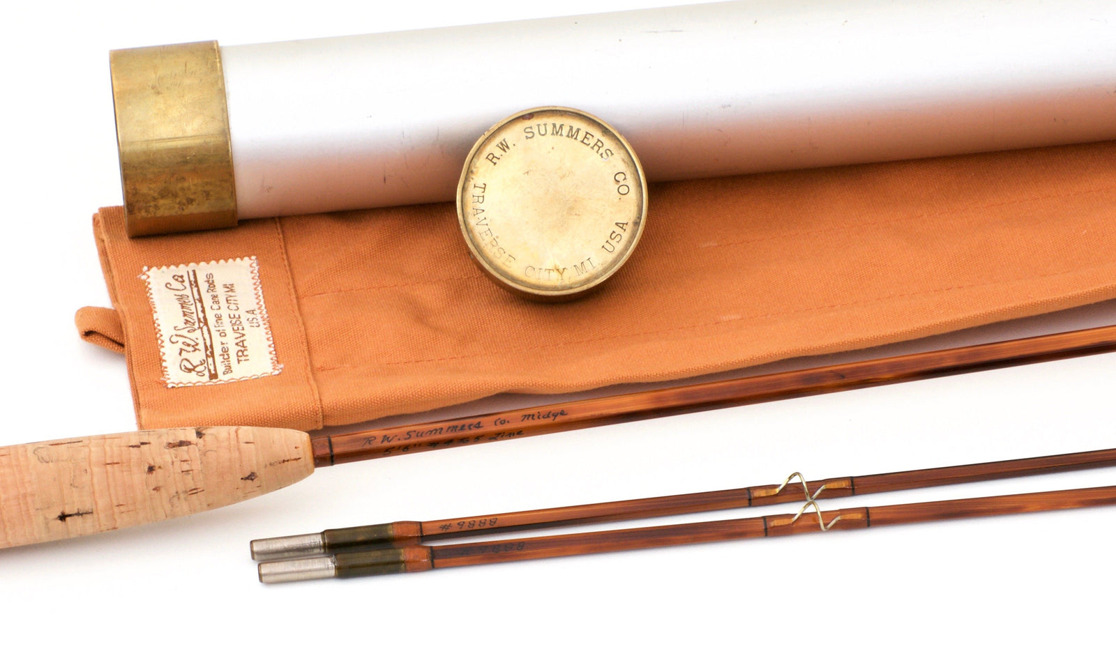 Bob Summers Midge Deluxe Bamboo Rod 5'6" 2/2 #4/5 - handle grip and reel seat detail