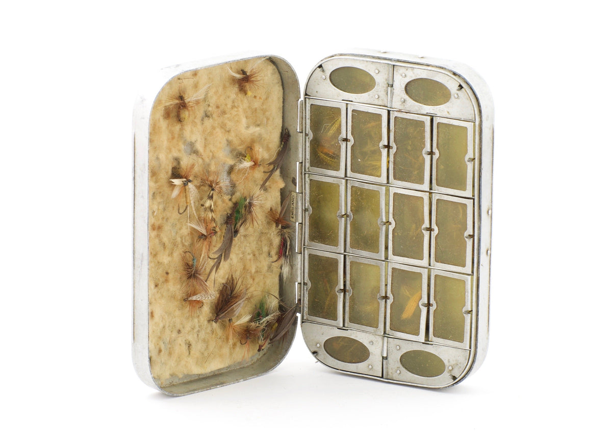 English Fly Box - with vintage flies