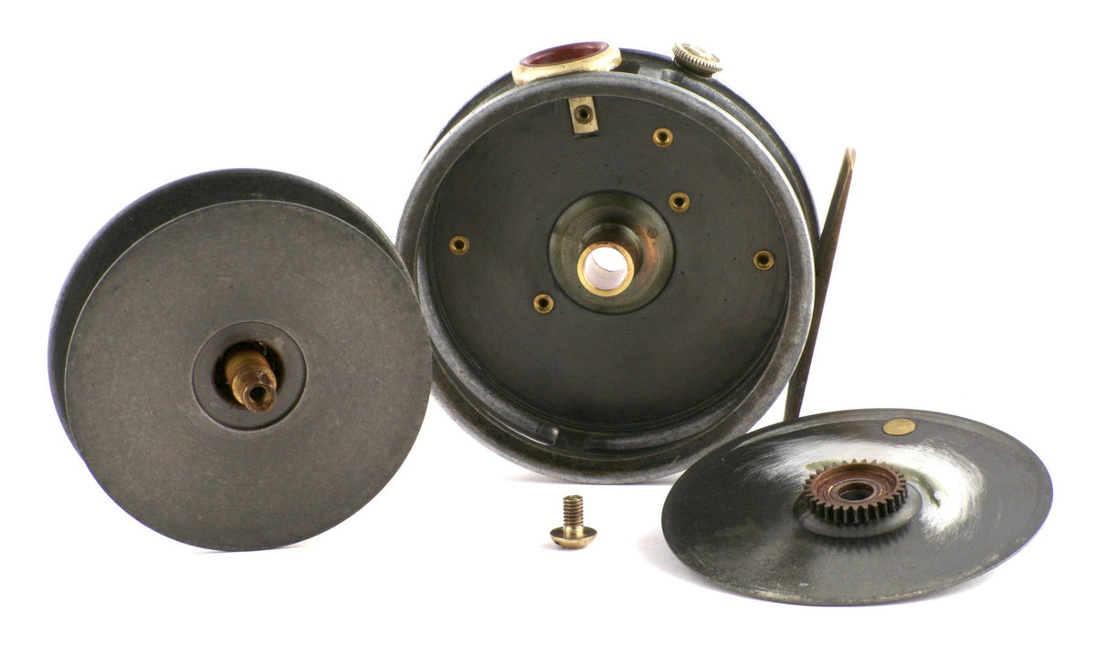 JW Young / Sharpe's Pattern 16A fly reel with red agate