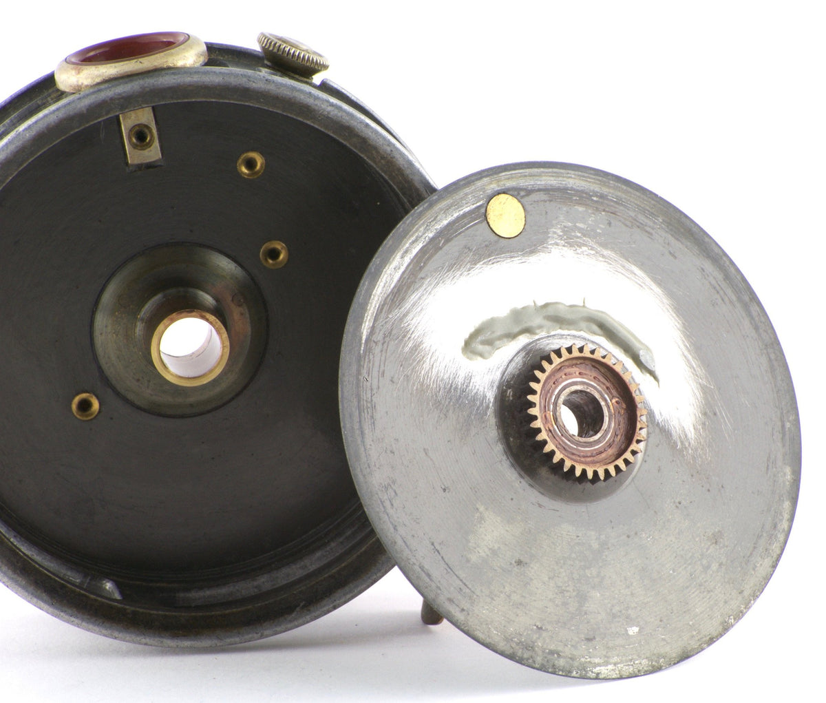 JW Young / Sharpe's Pattern 16A fly reel with red agate