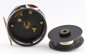 JW Young 3 3/8" Pattern 15A red agate fly reel 