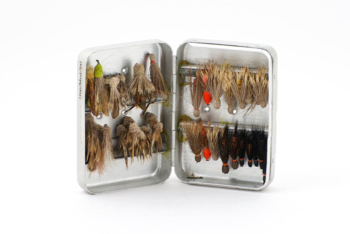Perrine #68 Fly Box - with vintage flies