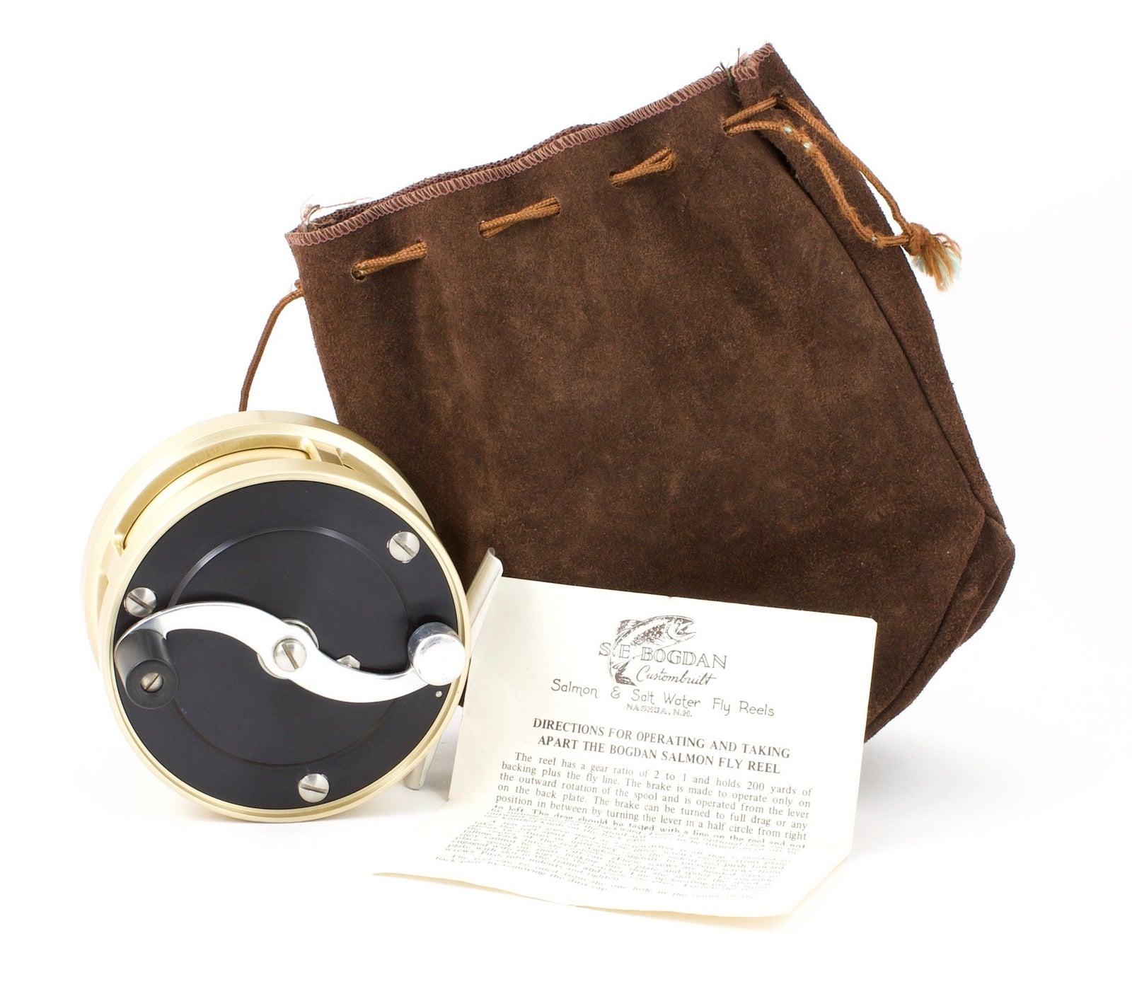 Bogdan Model 1 LG Salmon Fly Reel and Spare Spool - LHW