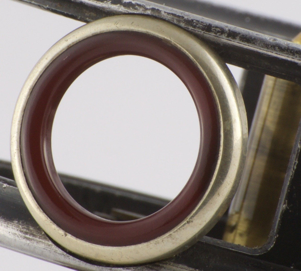 JW Young 3 3/8" Pattern 15A red agate fly reel