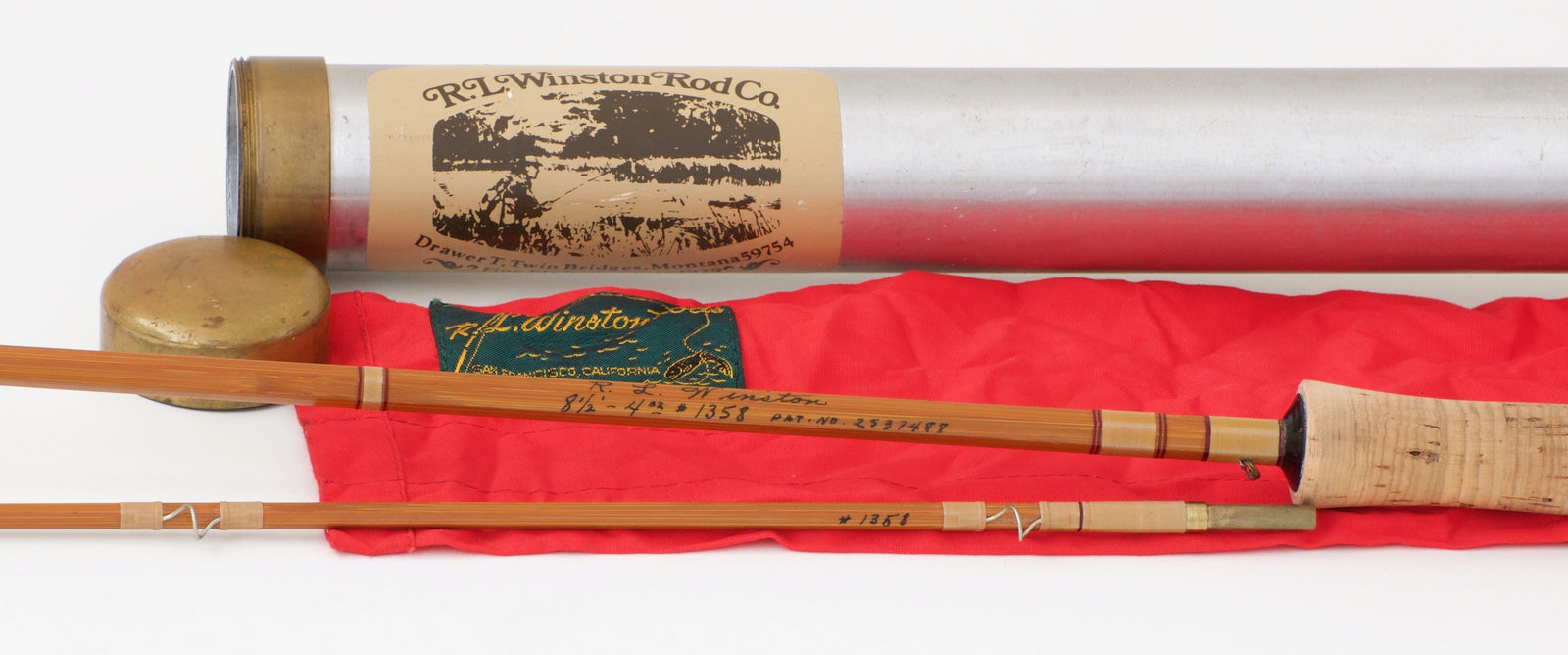 R.L. Winston Bamboo Rod 8'6" 2/1 #5 - handle grip and reel seat detail