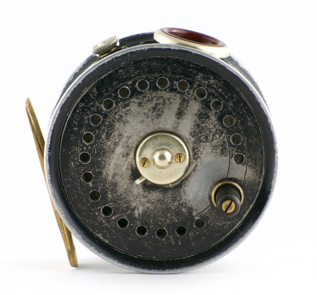 JW Young 3 3/8" Pattern 15A red agate fly reel