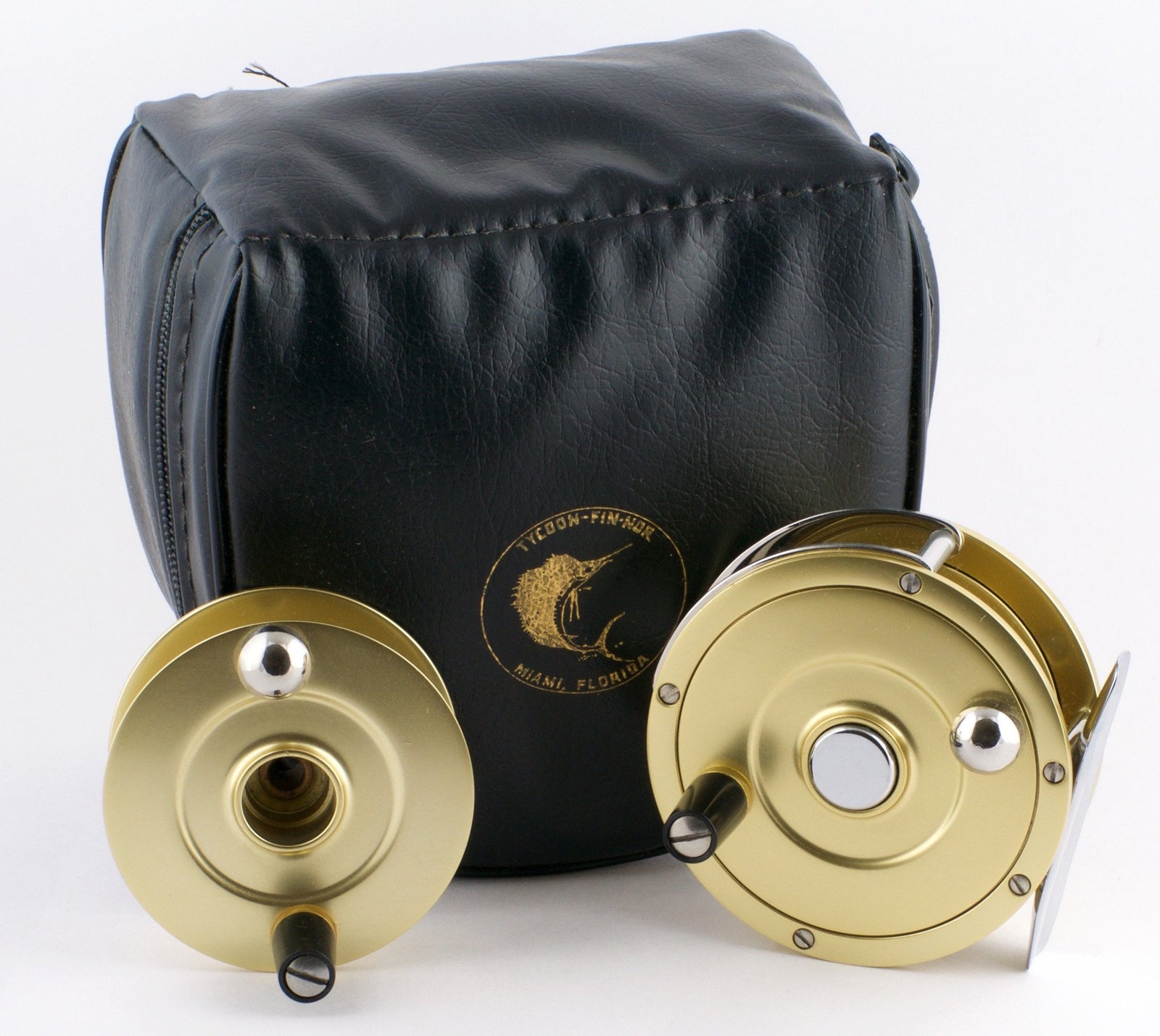 Fin-Nor Wedding Cake #1 fly reel and spare spool