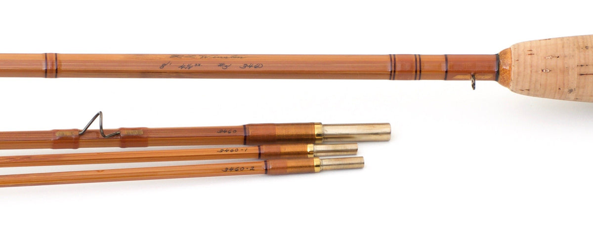 R.L. Winston Bamboo Rod 8' 3/2 #5 - rod sections with guides and wraps